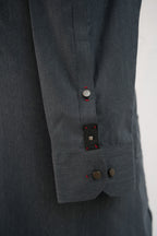 GREY TEXTURED KURTA TROUSER