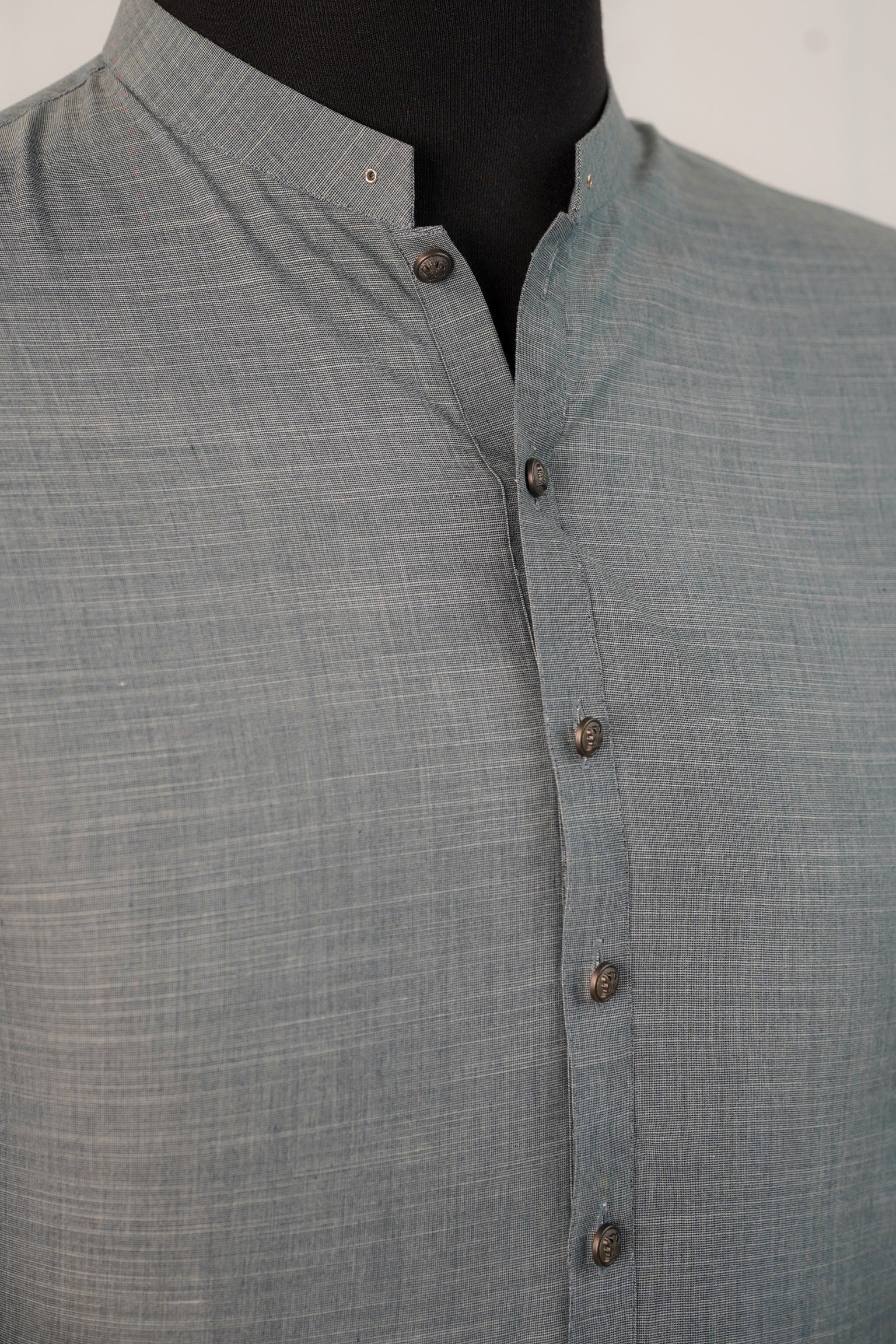 ASH GREY TEXTURED KURTA TROUSER