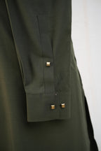 GREEN FRONT POCKET KURTA TROUSER