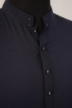 MID-NIGHT BLUE TEXTURED KURTA TROUSER