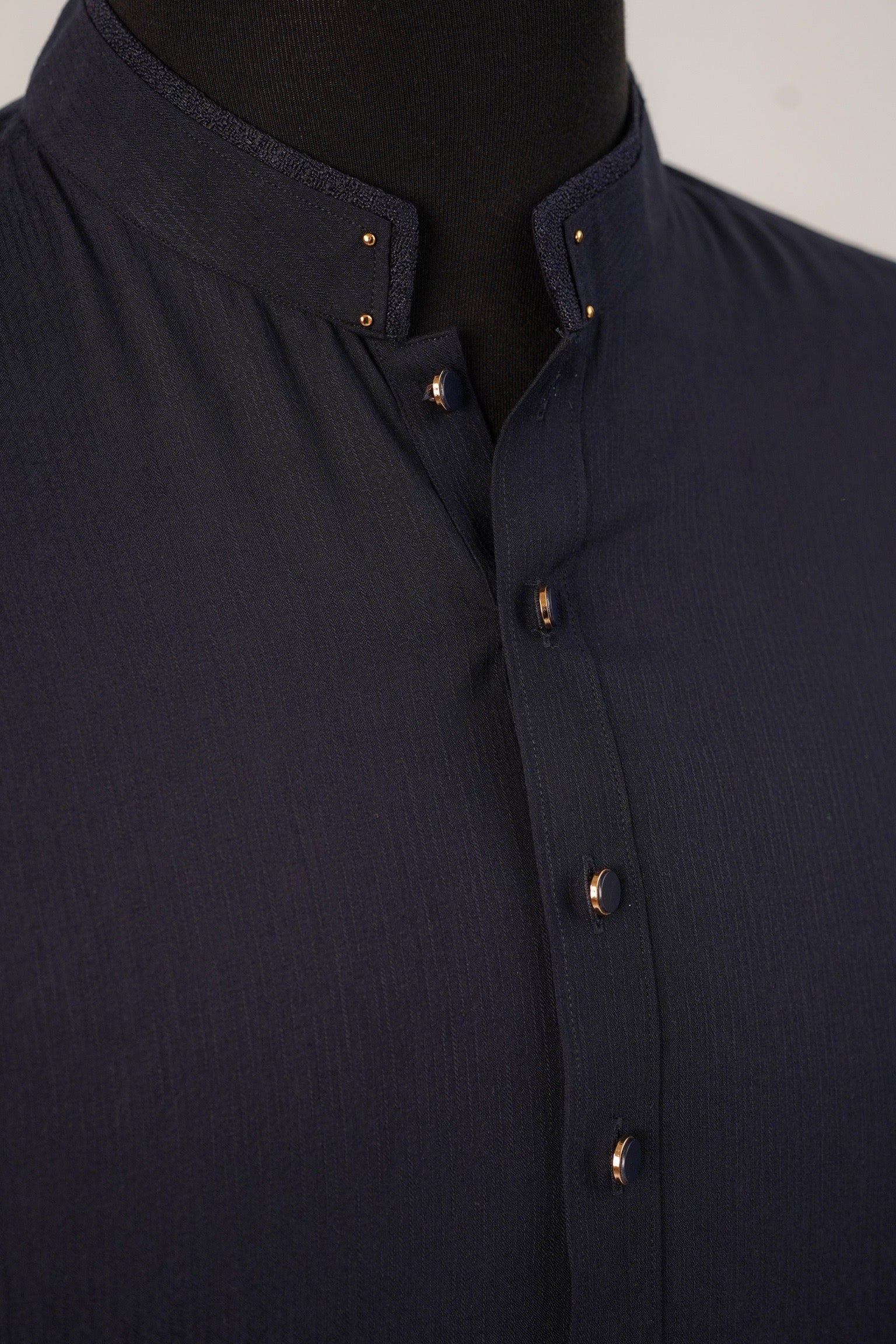 MID-NIGHT BLUE TEXTURED KURTA TROUSER