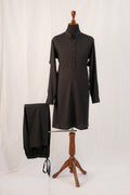 BLACK TEXTURED KURTA TROUSER