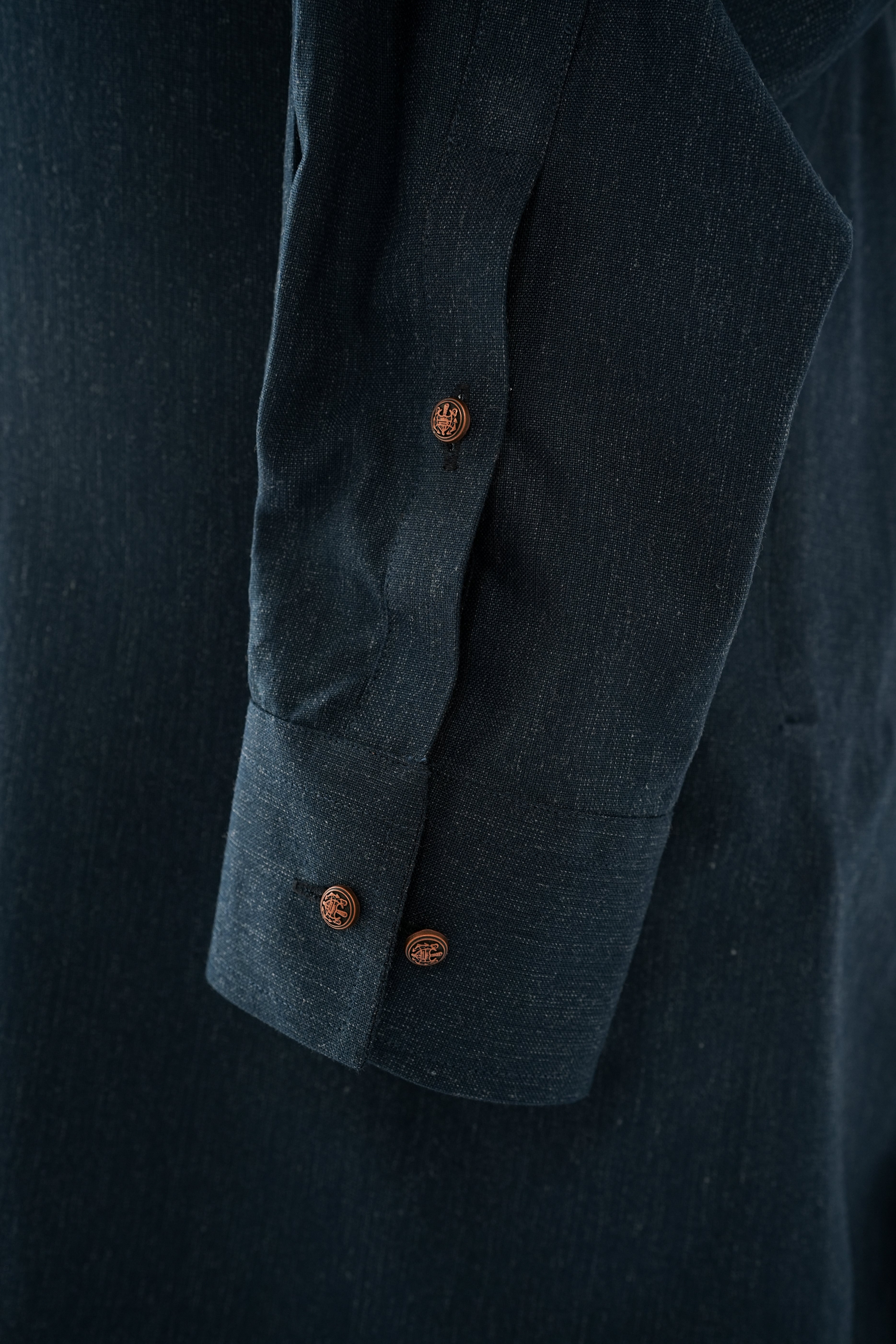 BLUE FRONT POCKET KURTA TROUSER