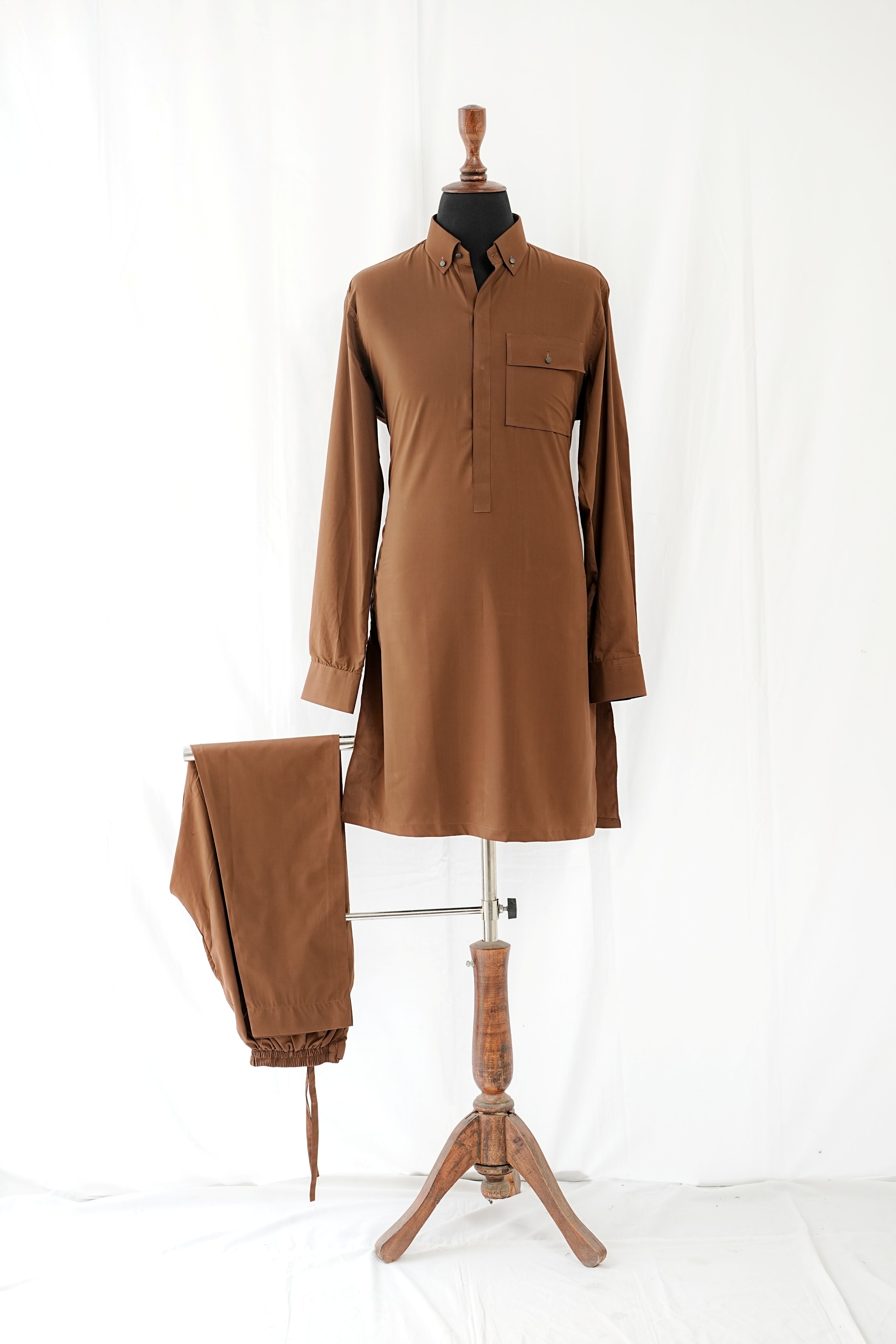 CHOCO FRONT POCKET KURTA TROUSER
