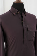 PURPLE FRONT OPEN KURTA TROUSER