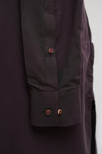 PURPLE FRONT OPEN KURTA TROUSER
