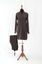 DUSTY BROWN FRONT POCKET KURTA TROUSER