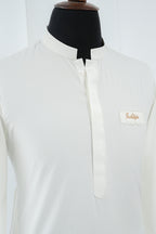 WHITE SIGNATURE KURTA TROUSER