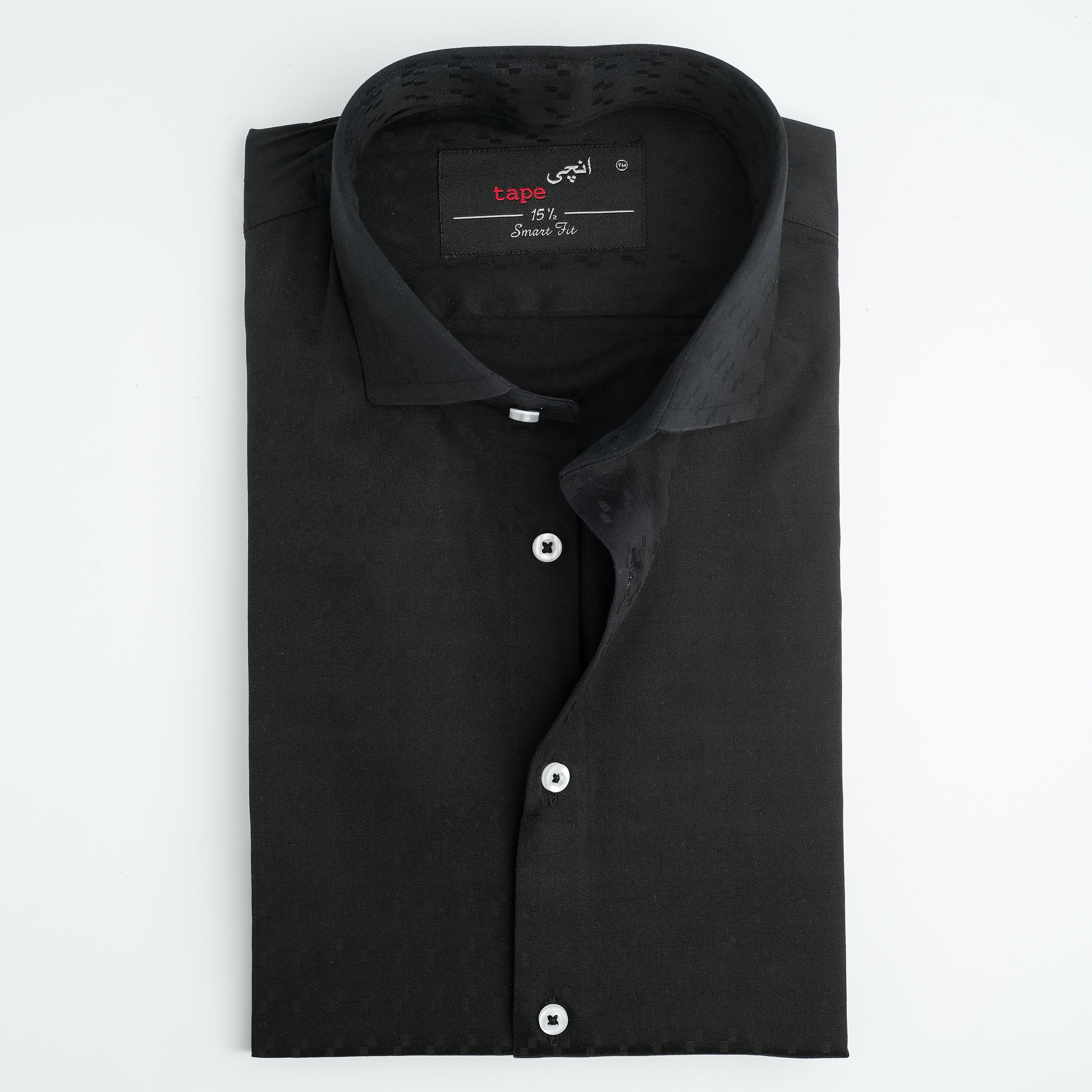 BLACK COTTON LINEN SHIRT