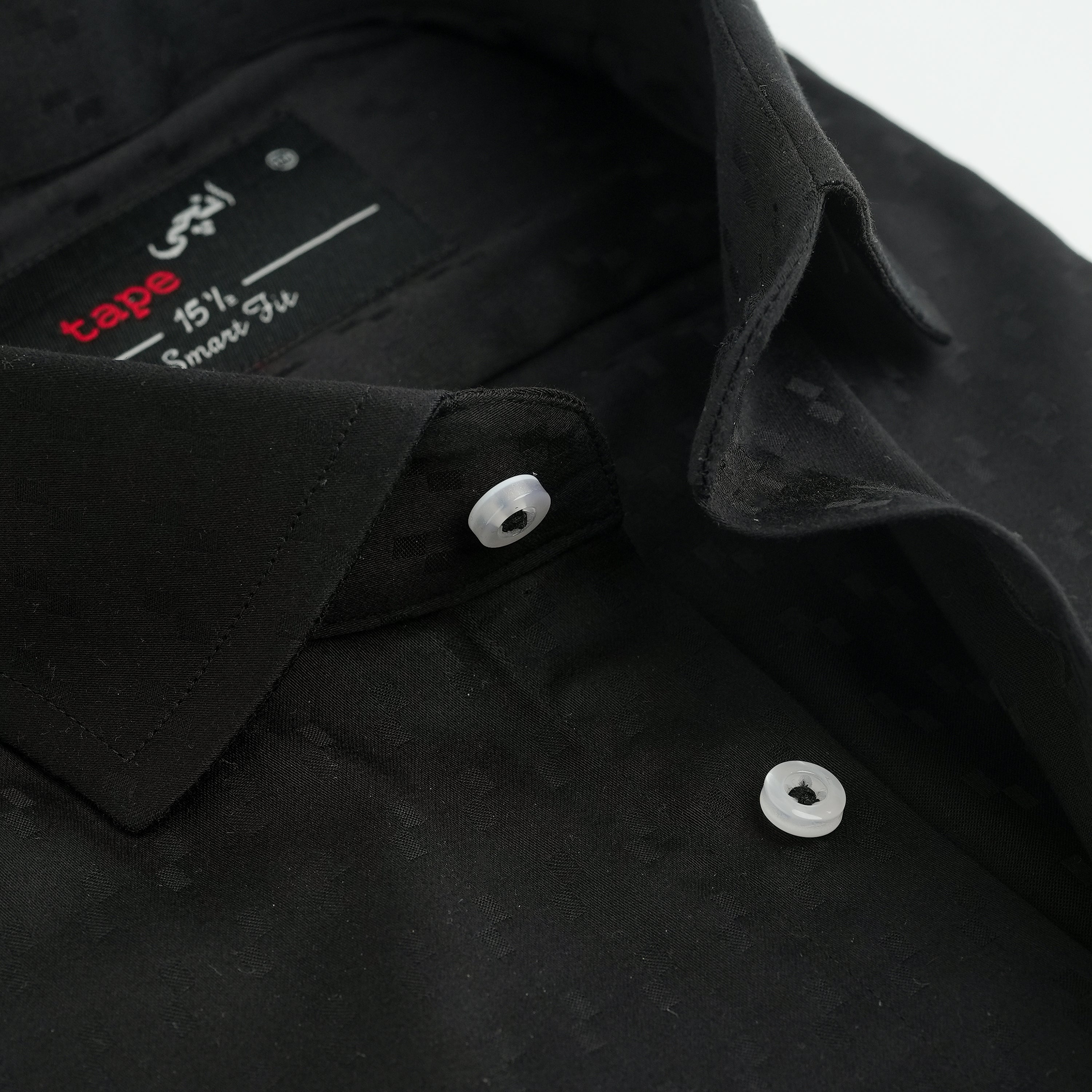 BLACK COTTON LINEN SHIRT
