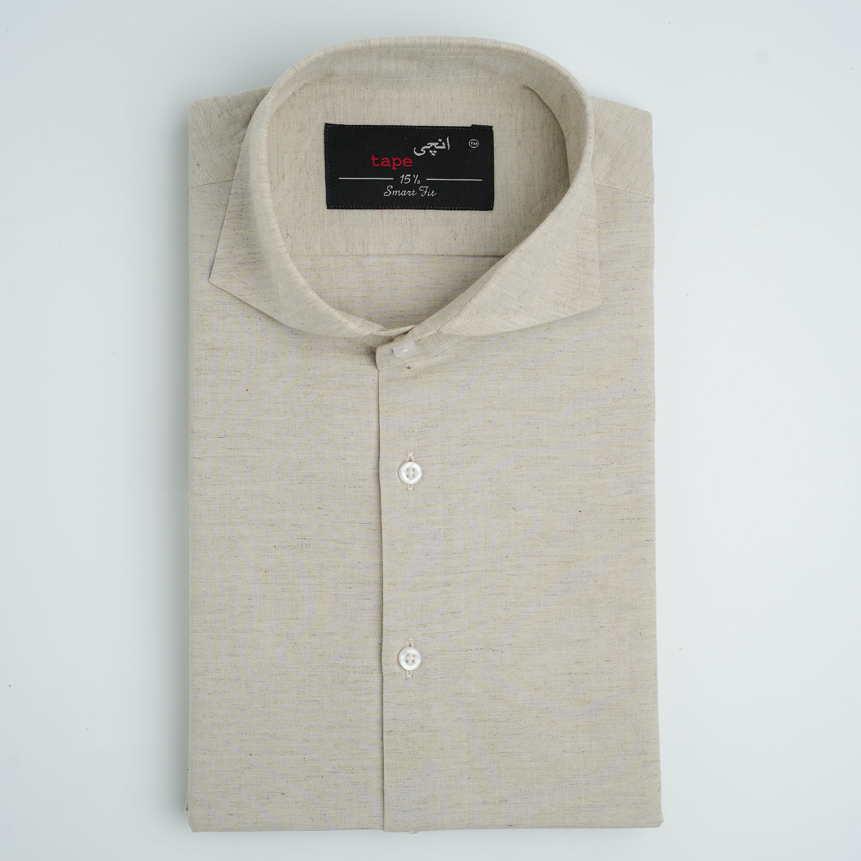 MARBLE BEIGE COTTON LINEN SHIRT