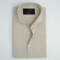 MARBLE BEIGE COTTON LINEN SHIRT