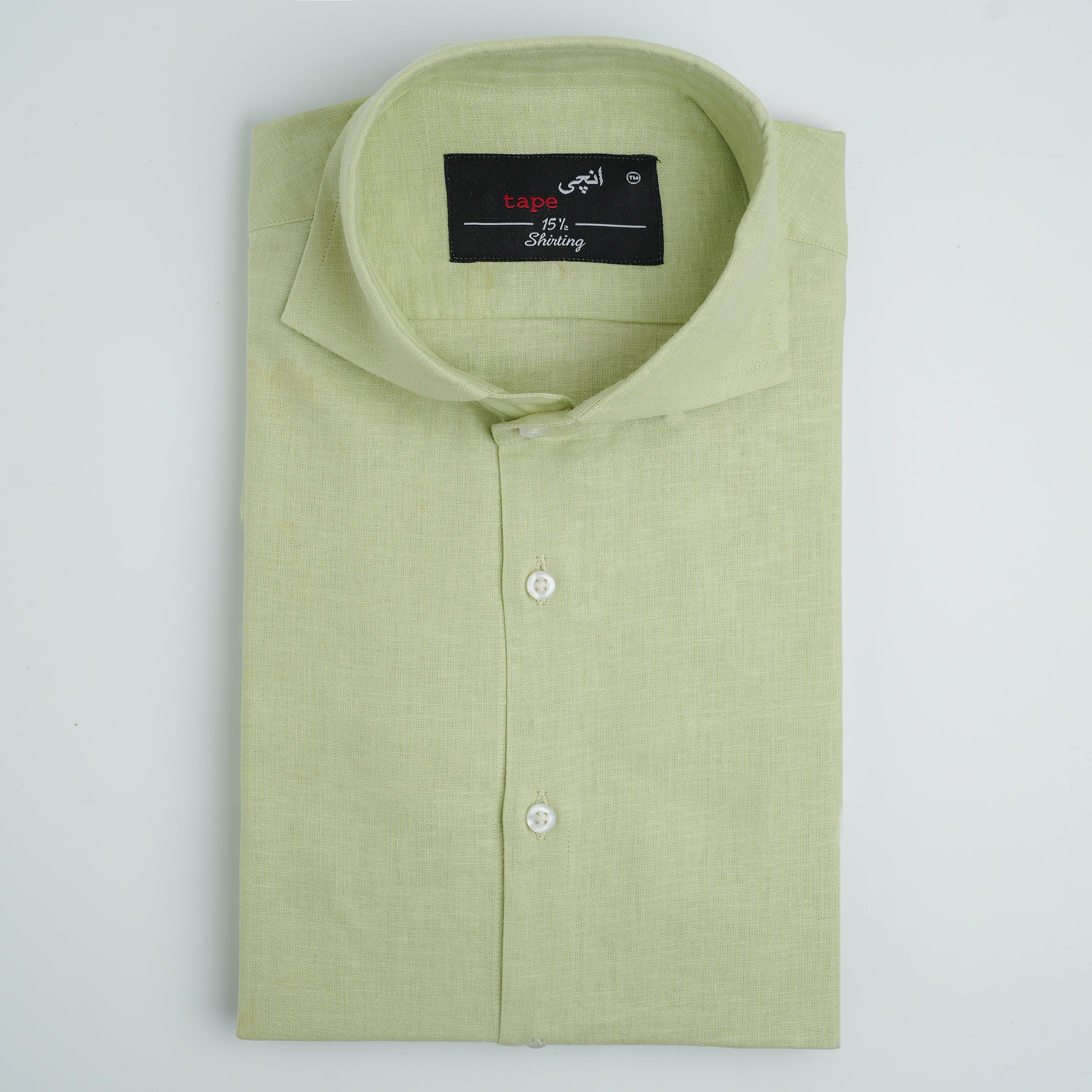 LIME COTTON LINEN SHIRT