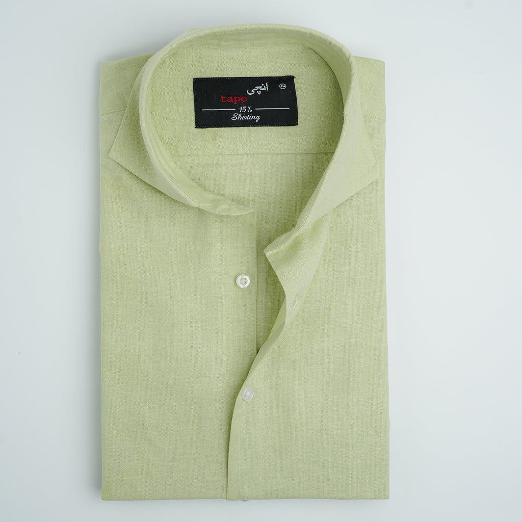 LIME COTTON LINEN SHIRT