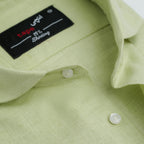 LIME COTTON LINEN SHIRT