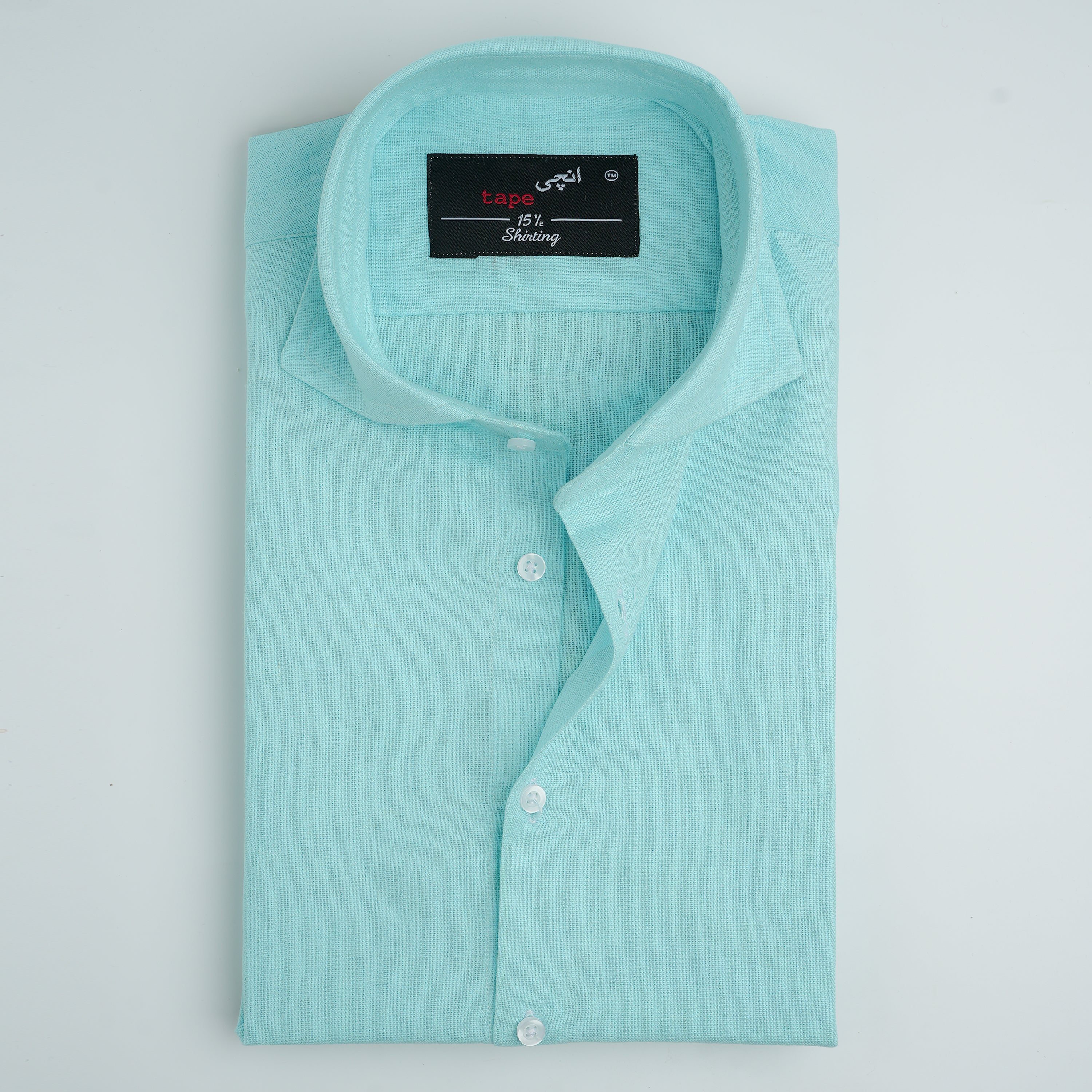IVORY BLUE COTTON LINEN SHIRT