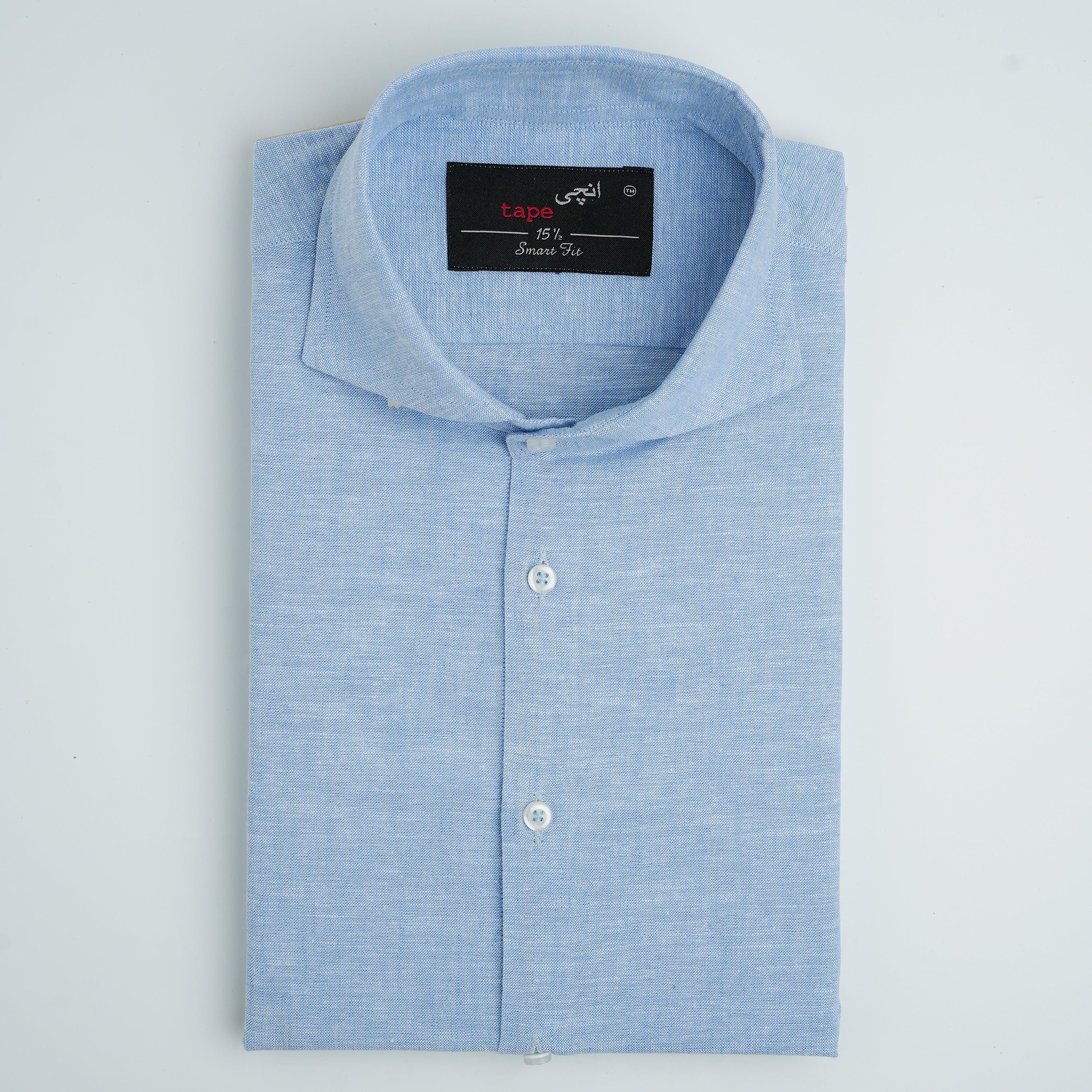 SKY BLUE COTTON LINEN SHIRT