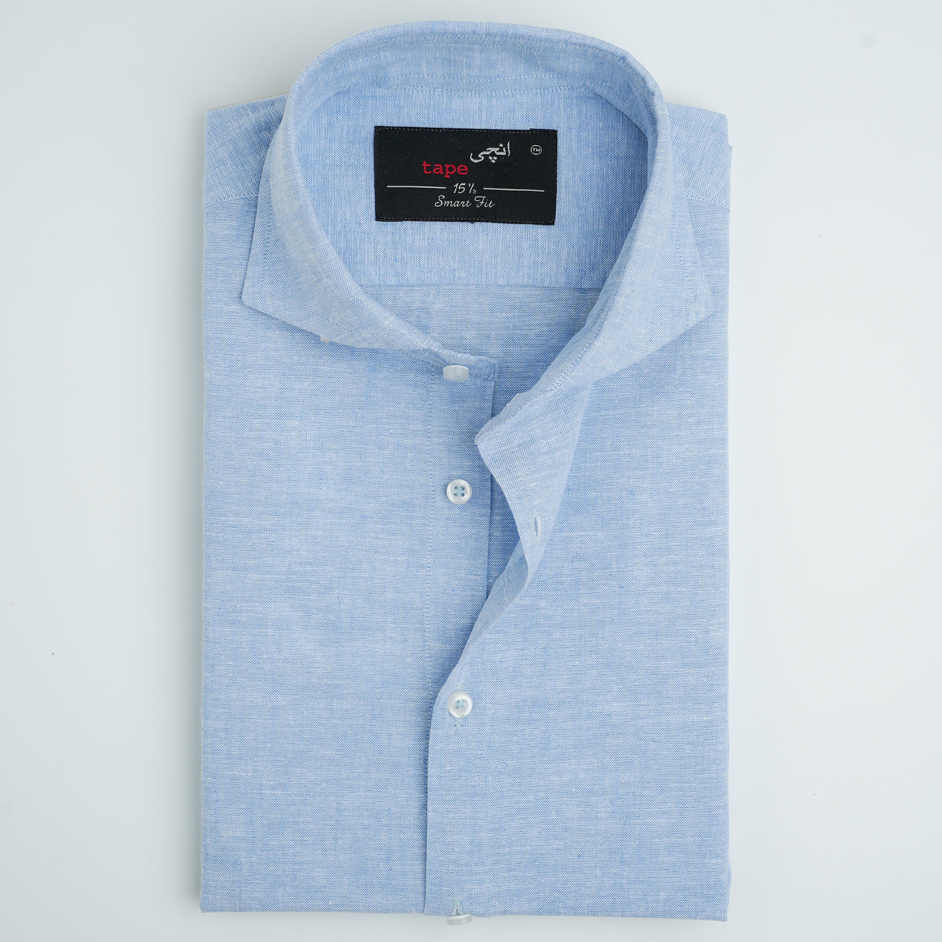 SKY BLUE COTTON LINEN SHIRT