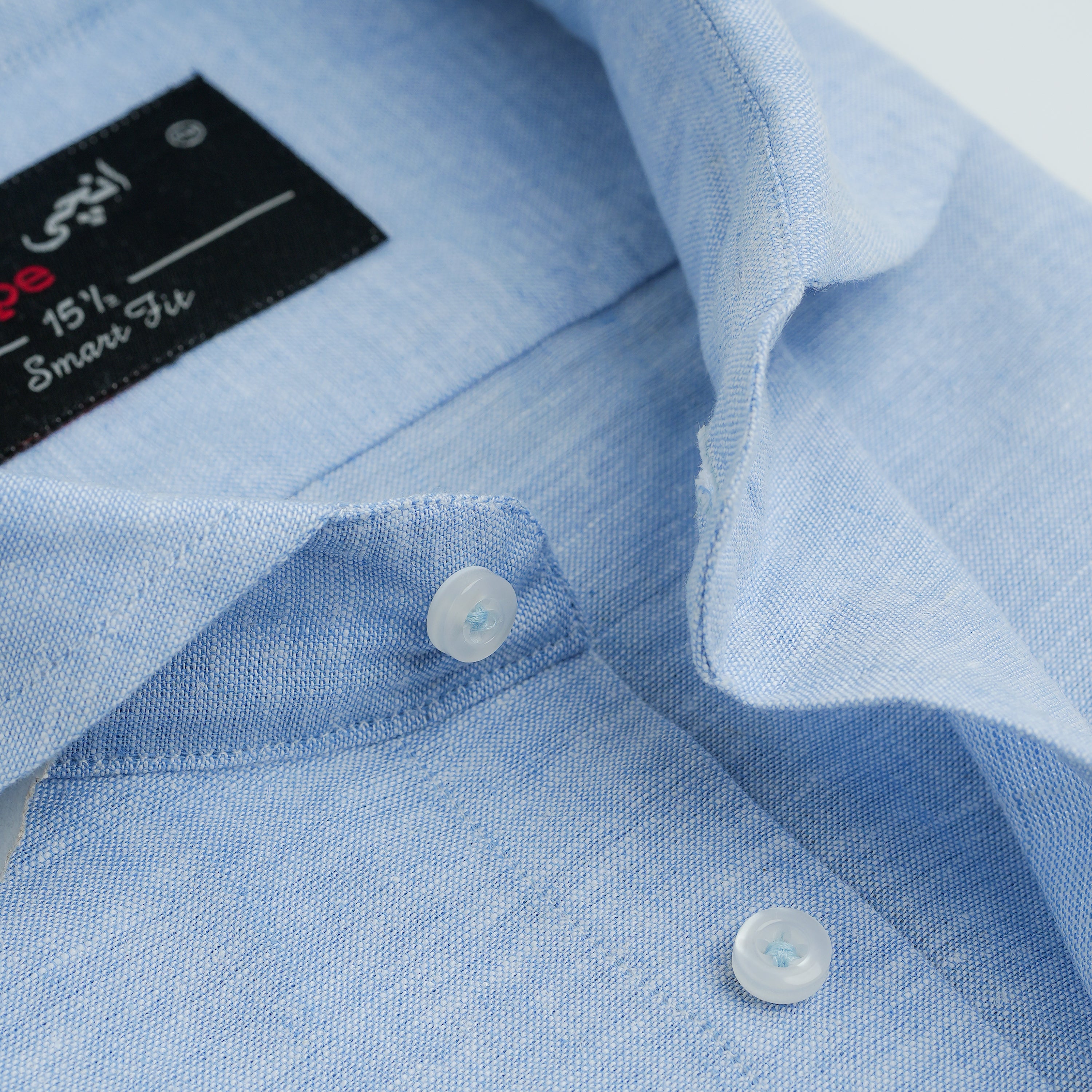 SKY BLUE COTTON LINEN SHIRT