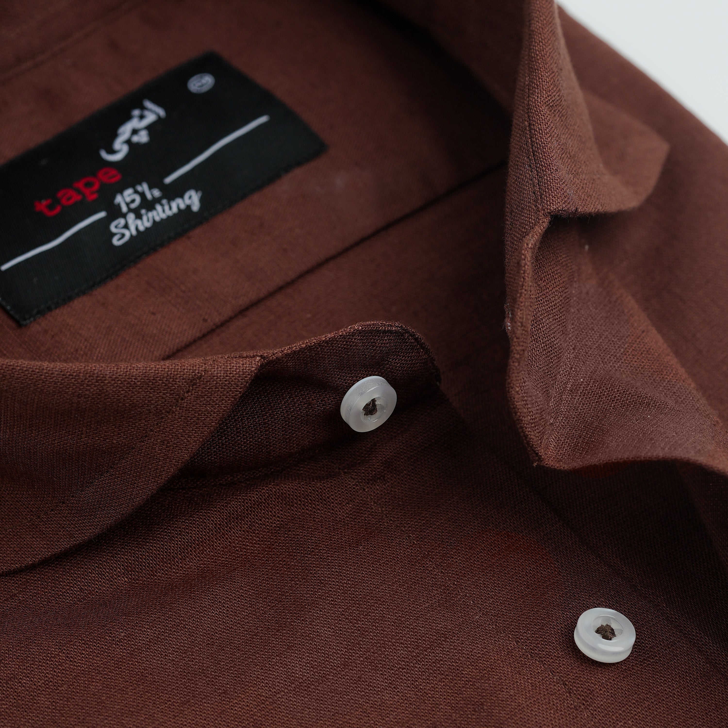 BURGUNDY COTTON LINEN SHIRT