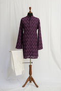 PURPLE EMBROIDERED KURTA TROUSER