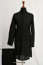 BLACK EMBROIDERED KURTA TROUSER