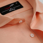 PEACH COTTON LINEN SHIRT