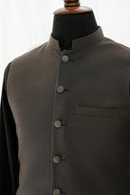 CHARCOAL BROWN WAIST COAT
