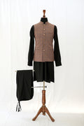 BROWN & BLUE CHECKERED WAIST COAT