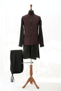 BROWN SELF WAIST COAT