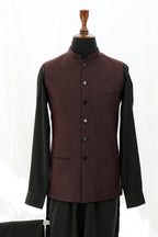 BROWN SELF WAIST COAT