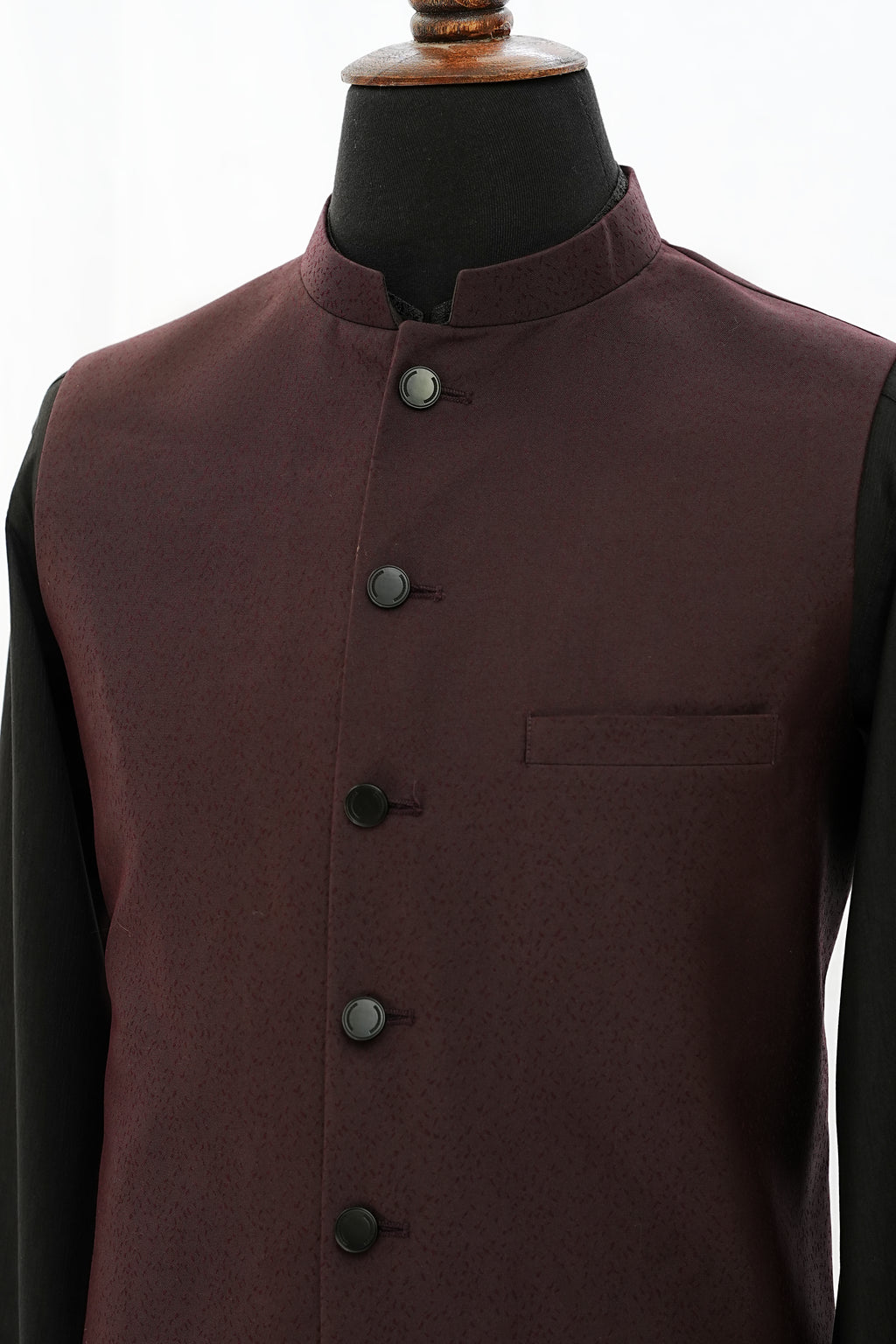 BROWN SELF WAIST COAT