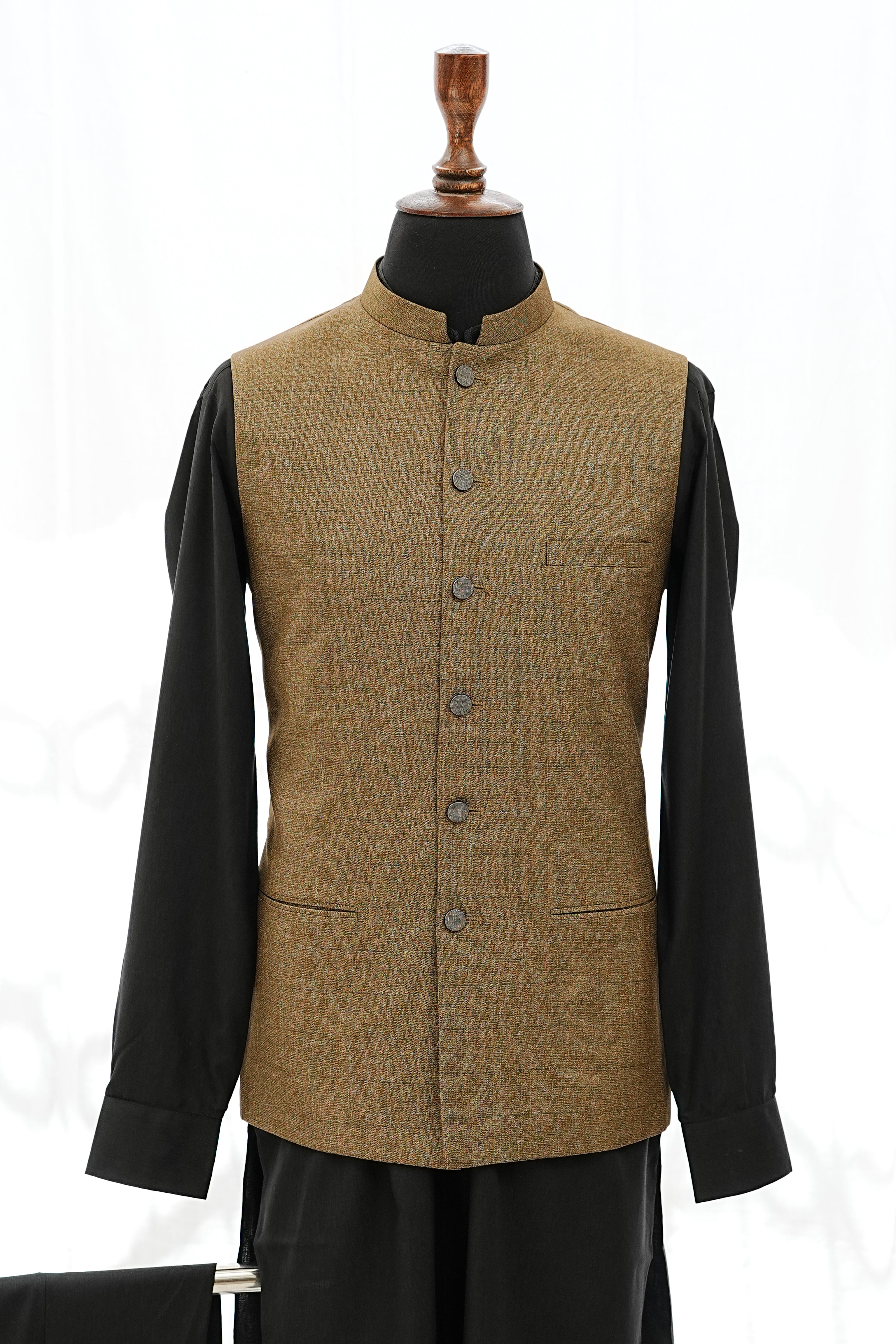 COPPER TEXTURED WAIST COAT