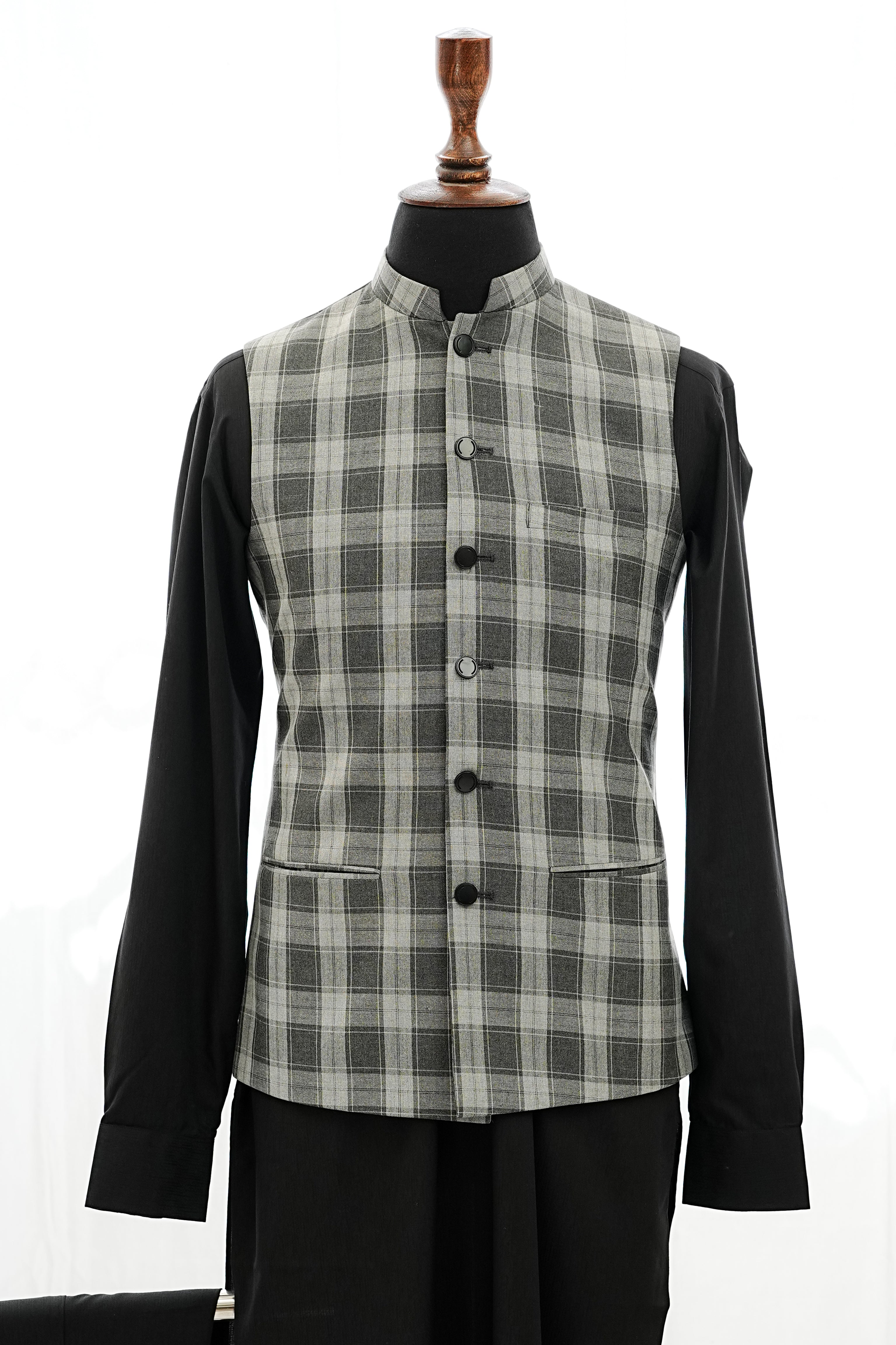 BIG CHECKERED WAIST COAT