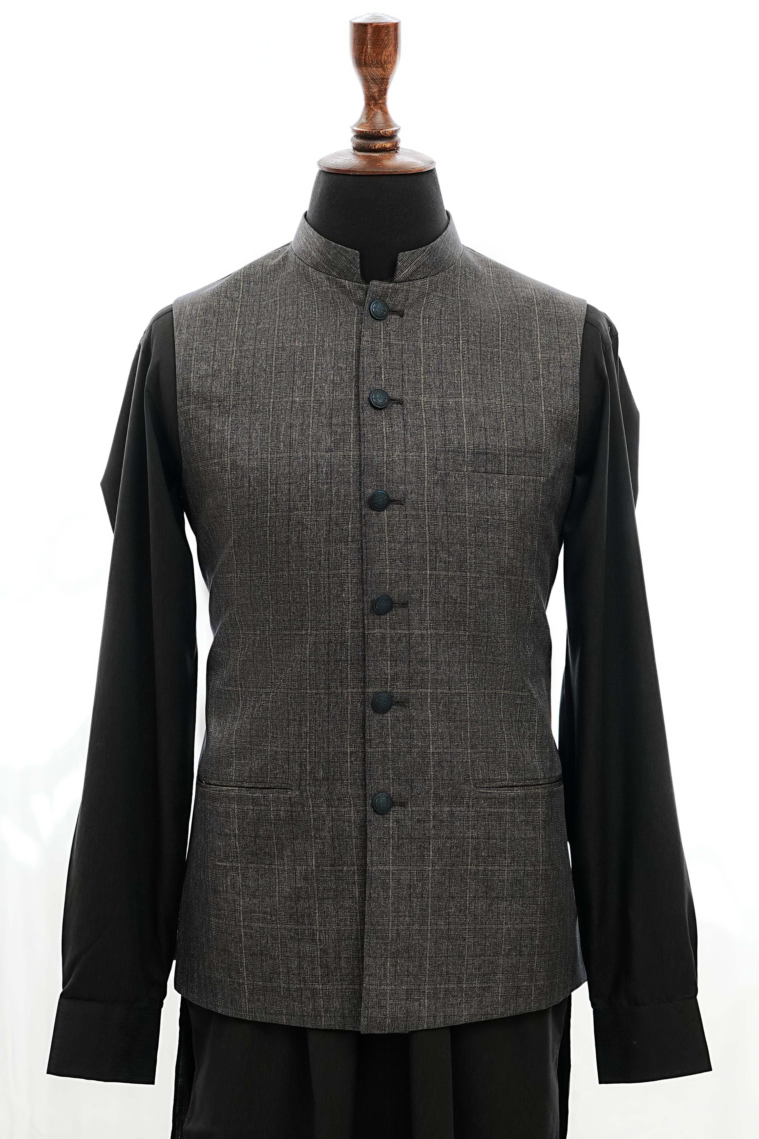 MULTI CHECKS WAIST COAT