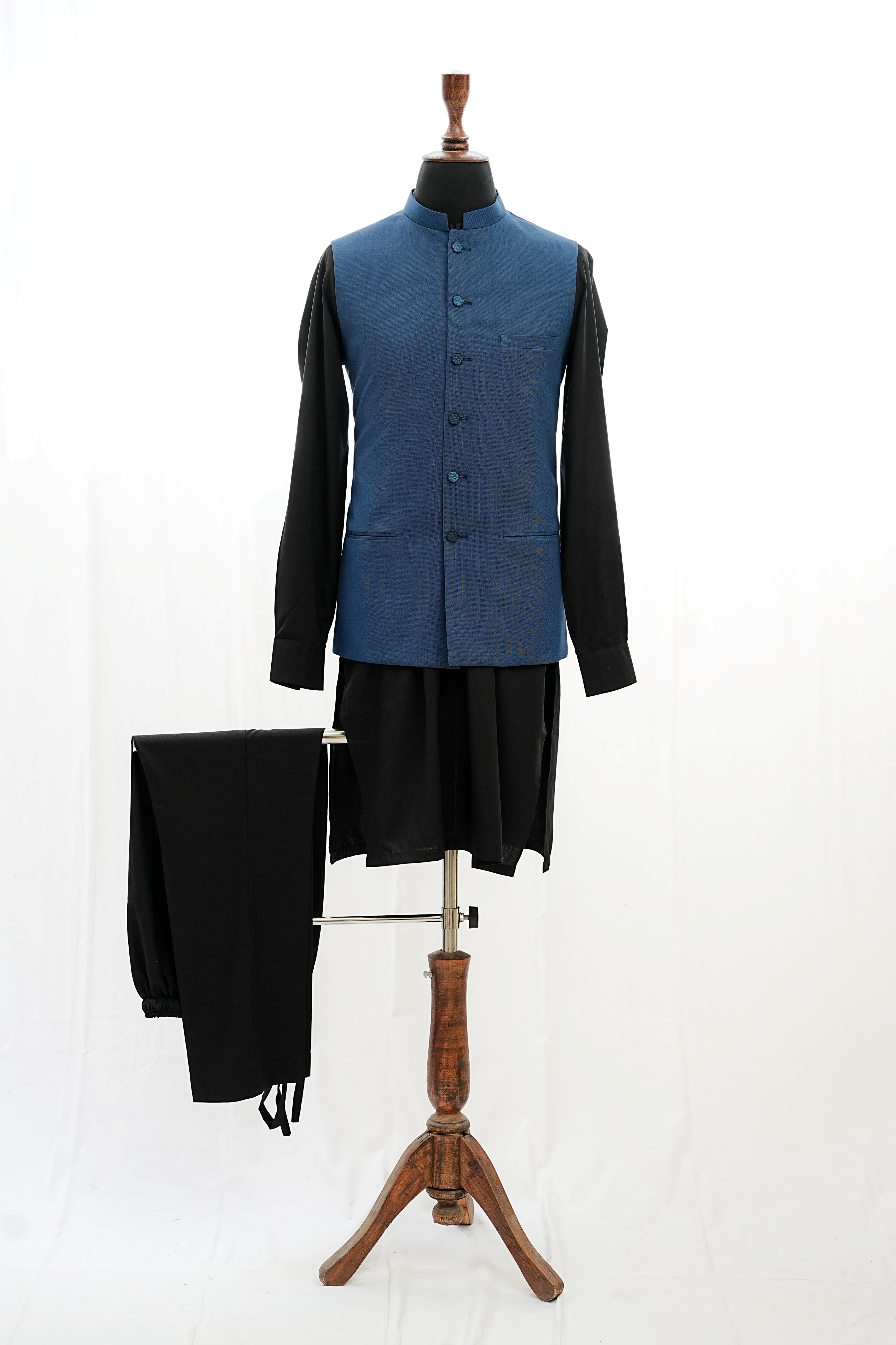 BLUE PINDOT WAIST COAT