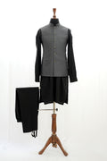 GREY MICRO STRIPED WAIST COAT