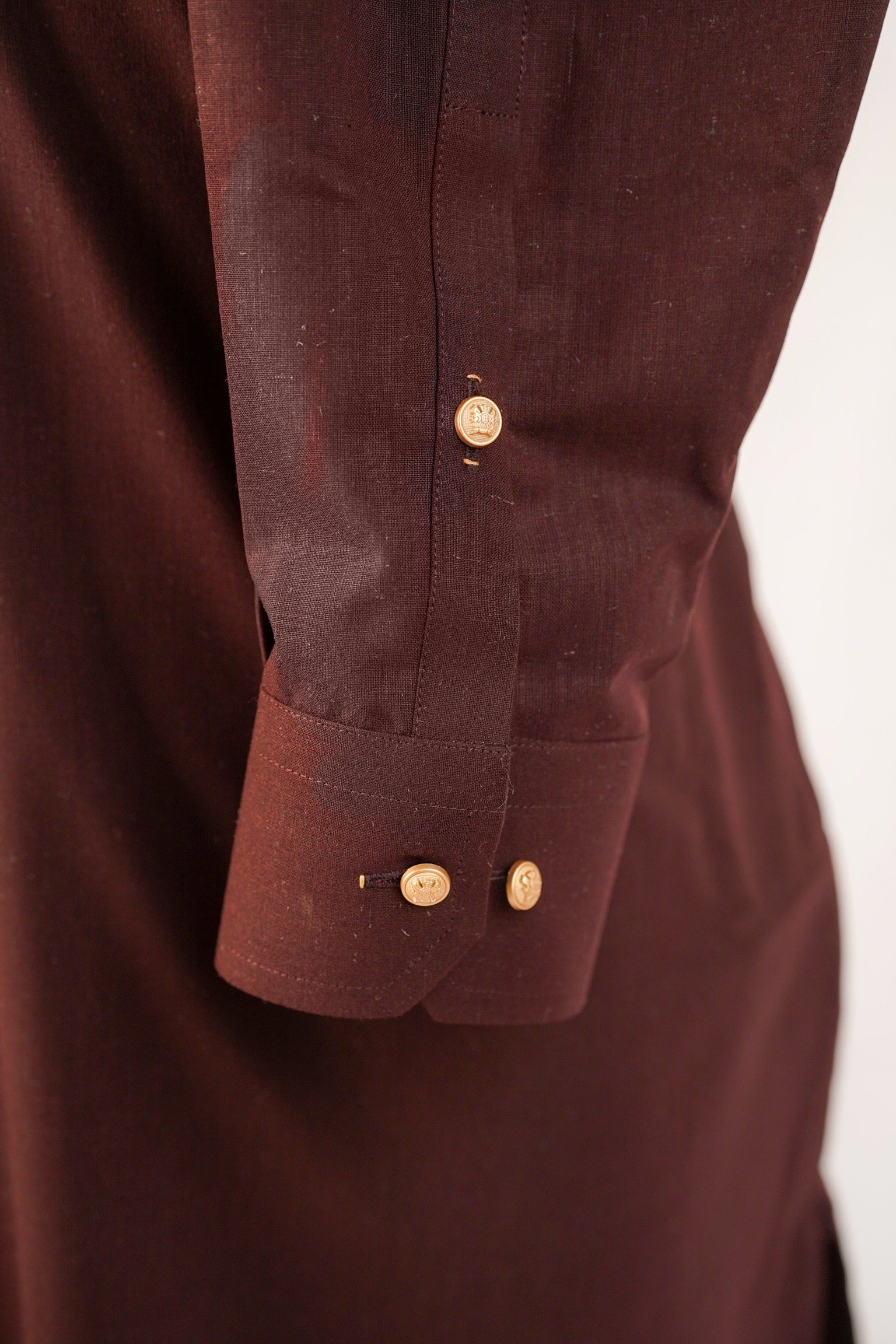 WOOD BROWN PINNED KURTA TROUSER
