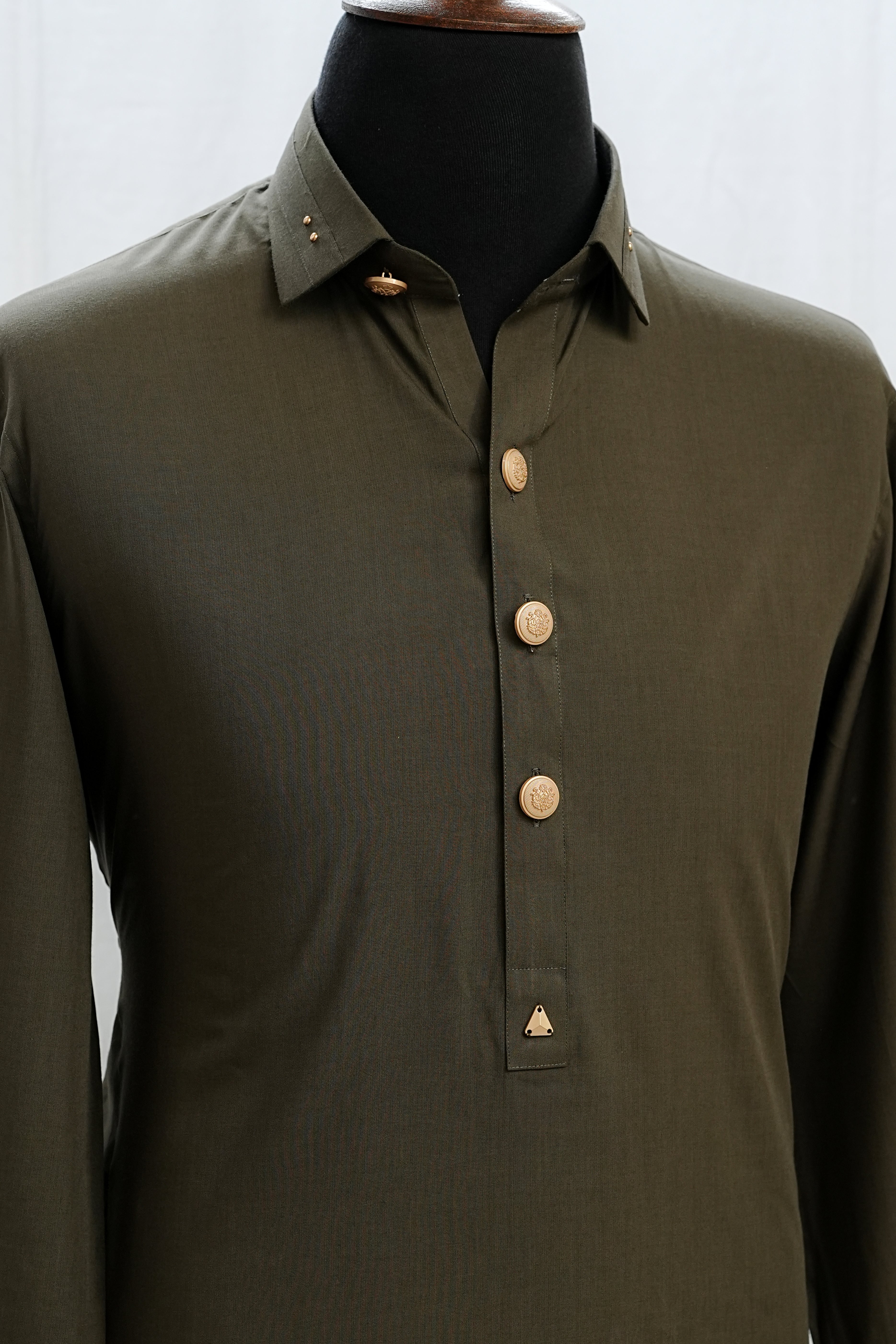 OLIVE GREEN KURTA TROUSER